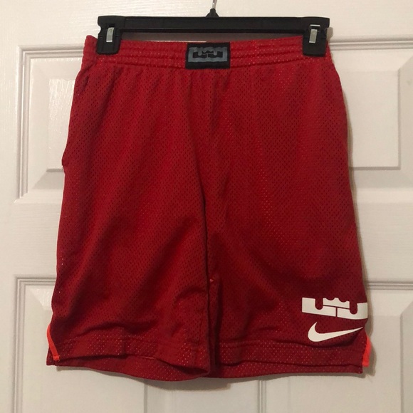 Nike boys red mesh Dri-Fit shorts.  Red with orange lining, comfortable and cool - Picture 1 of 9